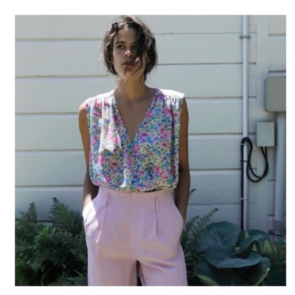 Zara Floral Bodysuit Blouse 🌸